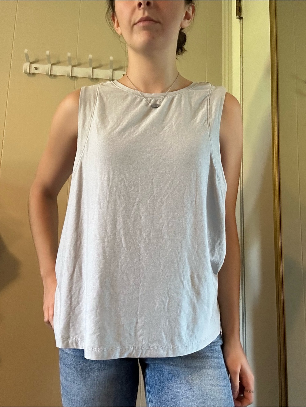 Old Navy Light Grey Sleeveless Tank Top